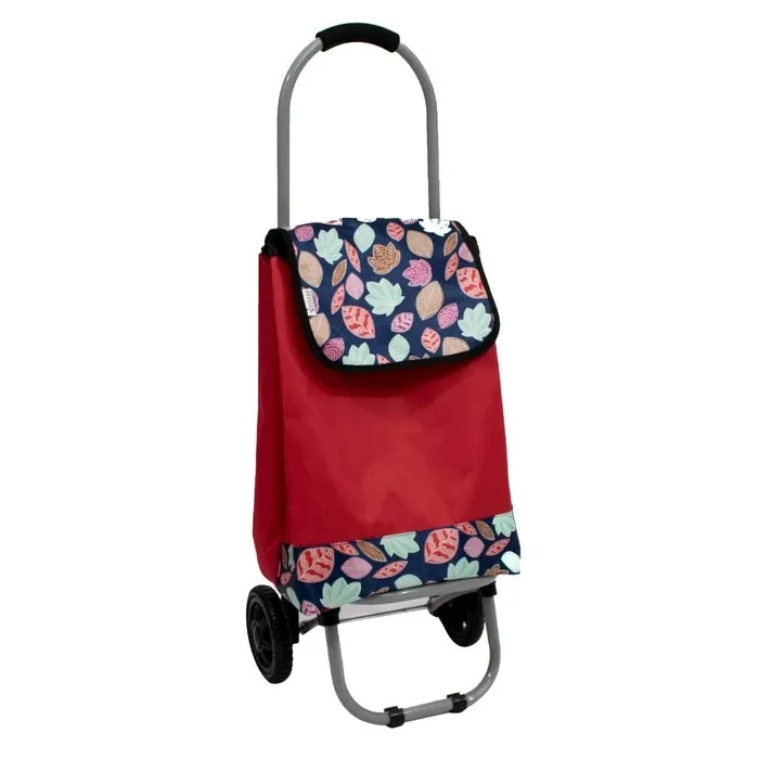 Carucior de cumparaturi cu 2 roti, sacosa, pliabil, din material textil, rosu, 28 L, Master