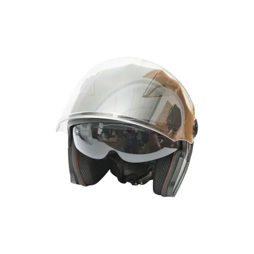 Casca moto tip jet neagra, model urban cu viziera transparenta si ochelari de soare, marimea L — imaginea 5
