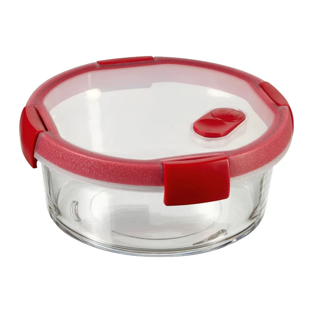 Caserola alimente Curver Smart Cook din sticla borosilicata rotunda 0.6 L transparenta