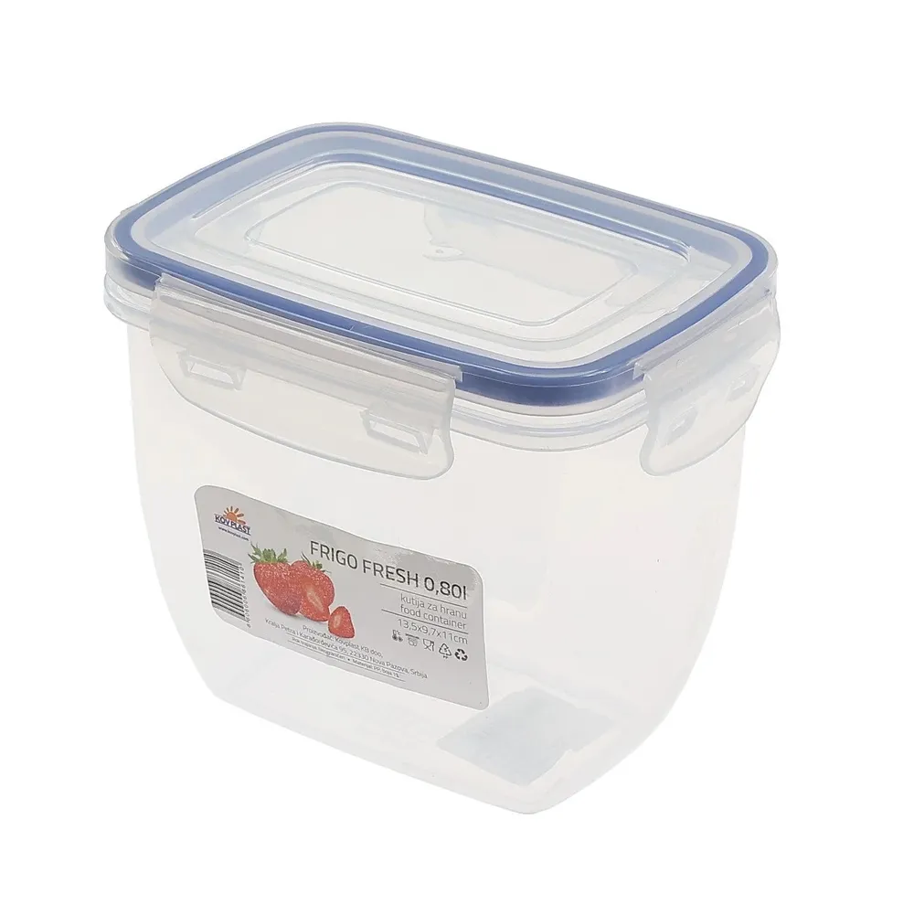 Caserola alimente Frigo Fresh, dreptunghiulara, transparenta, 0.8L