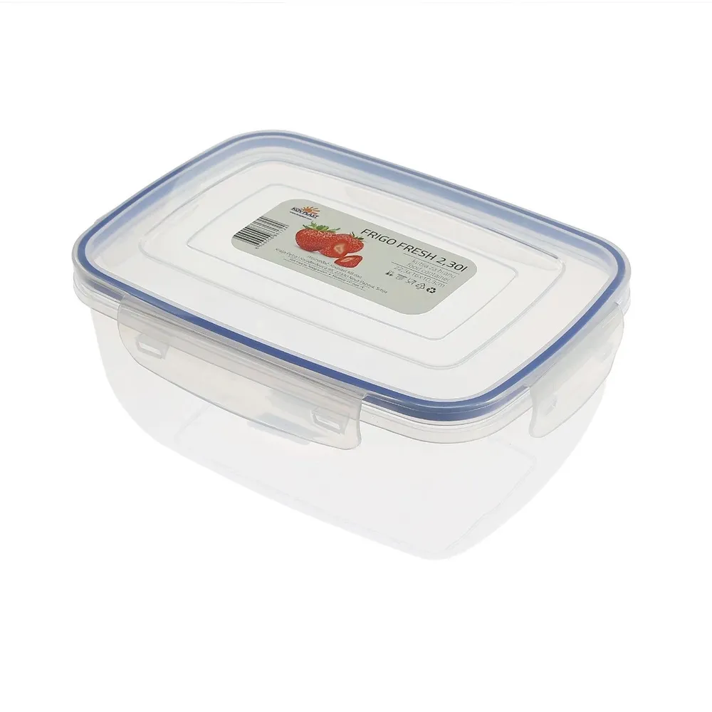 Caserola alimente, Frigo Fresh, plastic, dreptunghiulara, transparent, 2.3 L