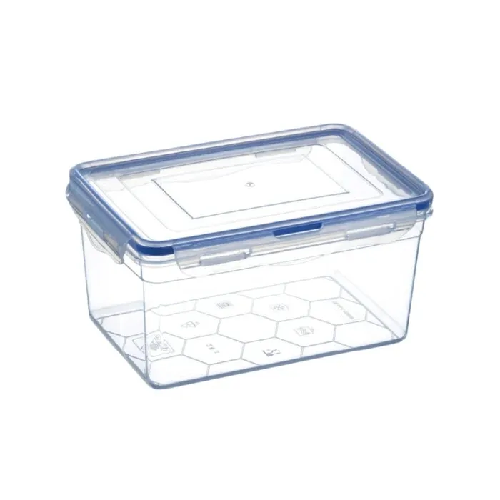 Caserola alimente, Inaplast, polipropilena, dreptunghiulara, transparent, 6 L, cu capac etans