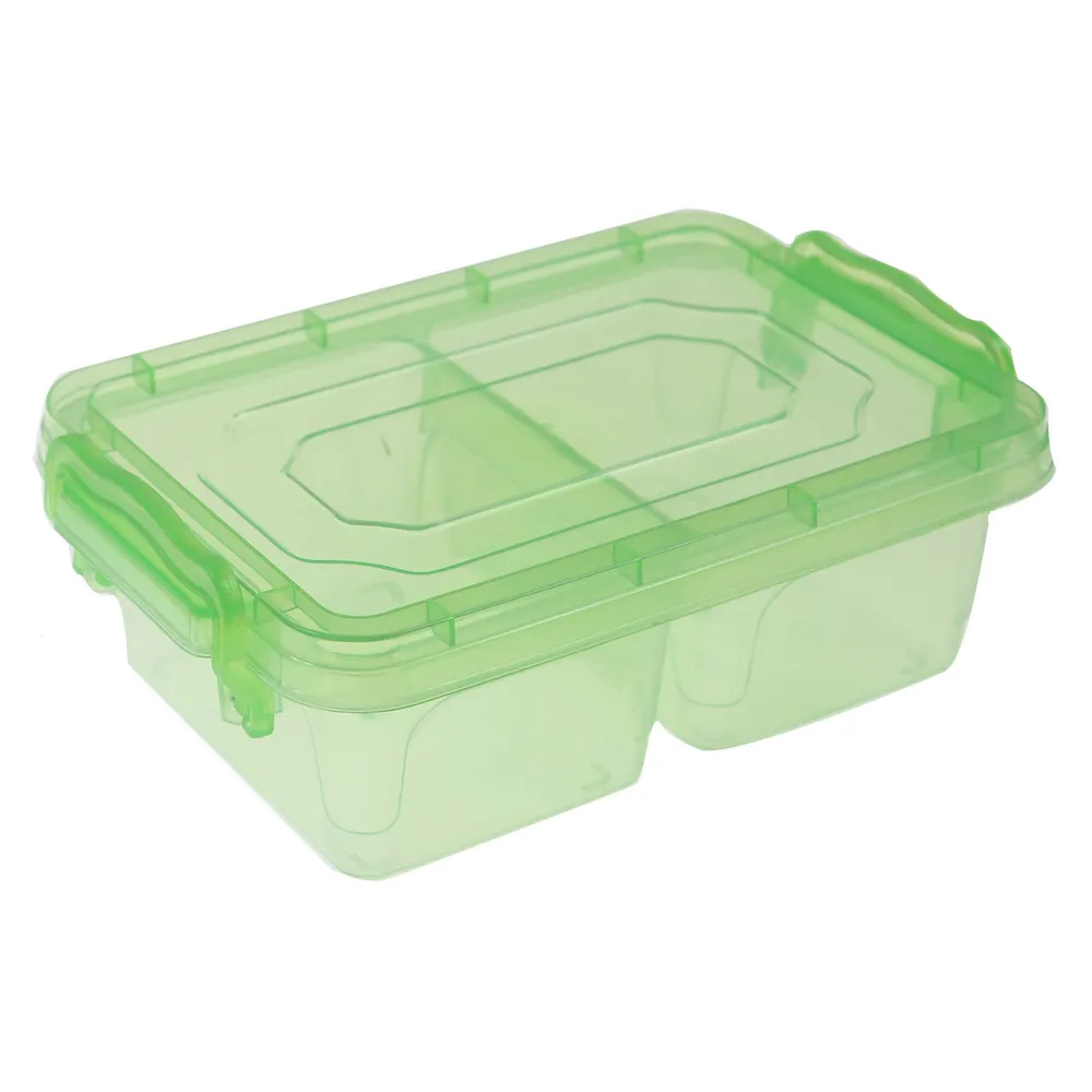 Caserola compartimentata, Mara, plastic, dreptunghiulara, verde, 0.5 L