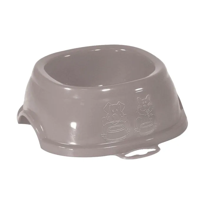 Castron caini / pisici, Break 1 Stefanplast, plastic, gri 0.4 l