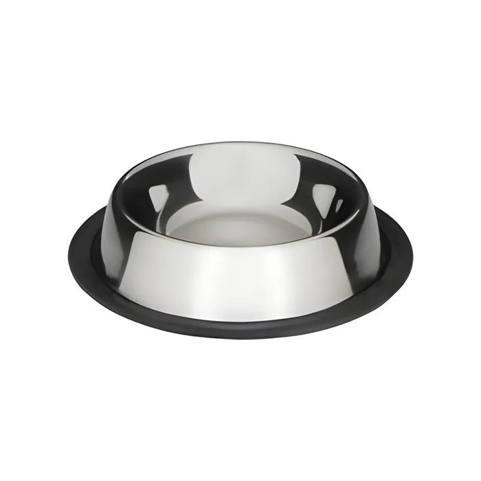 Castron pisici, Lolo Pets, inox, antiderapant, argintiu, 450 ml