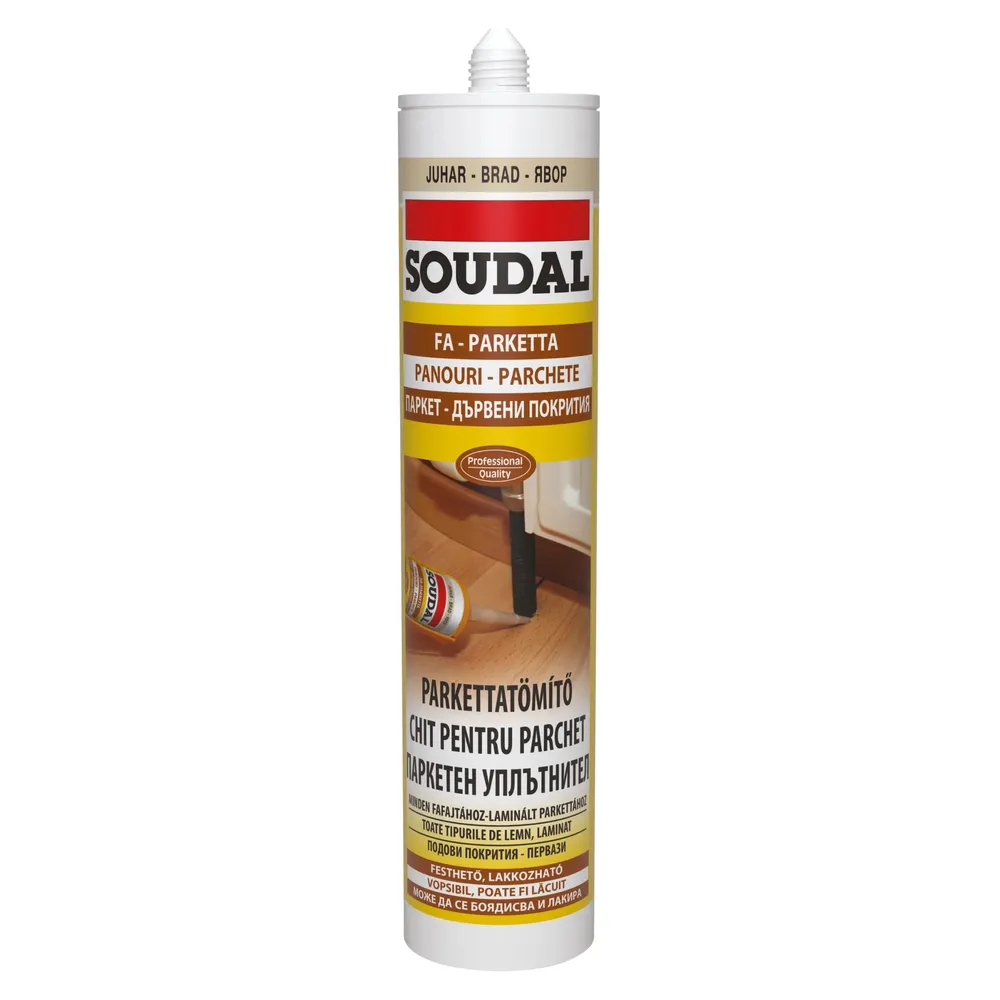 Chit acrilic pentru parchet, Soudal, brad, 280 ml