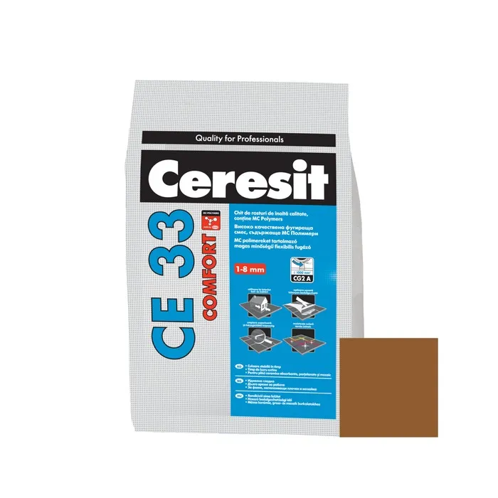 Chit de rosturi gresie si faianta Ceresit CE 33, terra, interior, 2 kg