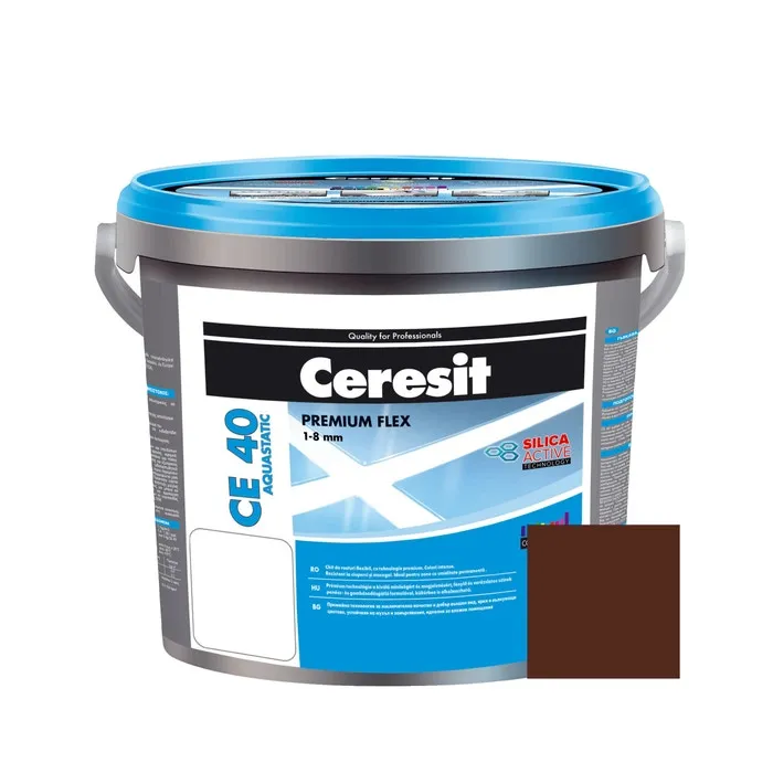 Chit de rosturi gresie si faianta Ceresit CE 40, maro, chocolate 58, interior / exterior, 5 kg