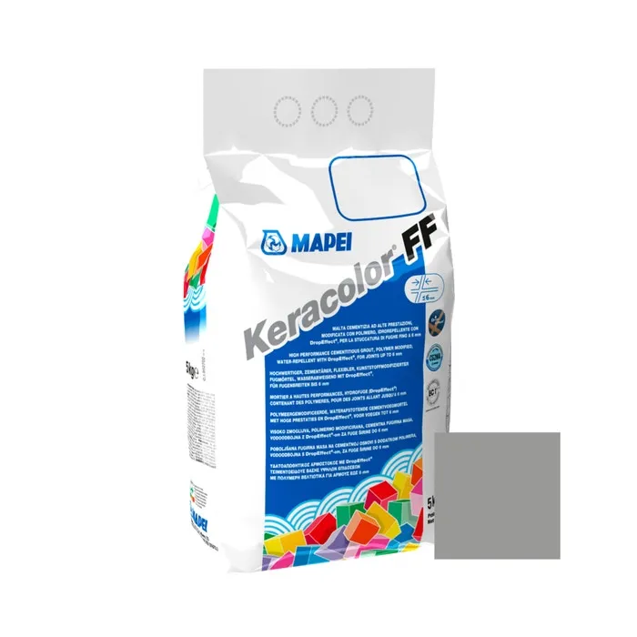 Chit de rosturi gresie si faianta Mapei Keracolor FF, 112 gri mediu, interior / exterior, 5 kg