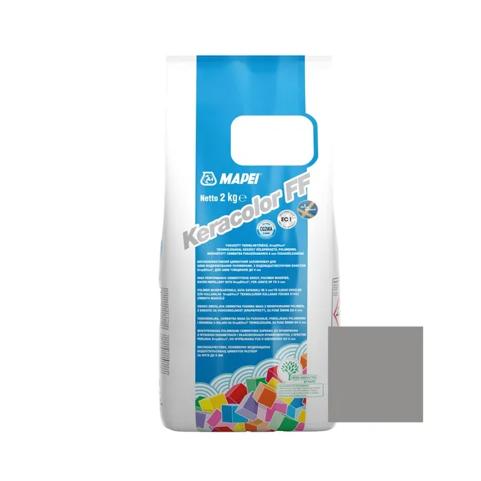 Chit de rosturi gresie si faianta Mapei Keracolor FF, 112 gri mediu, interior / exterior, 2 kg