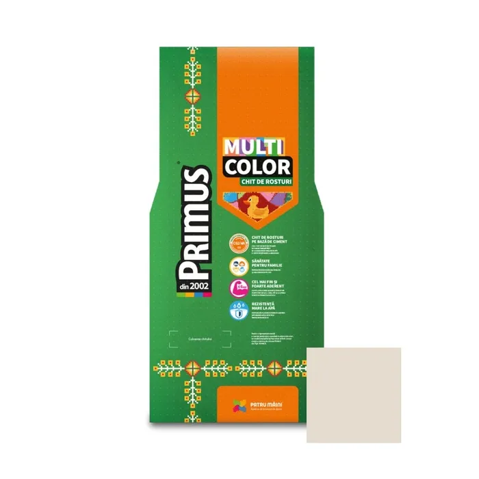 Chit de rosturi gresie si faianta Primus Multicolor, B47 floral white, interior / exterior, 2 kg
