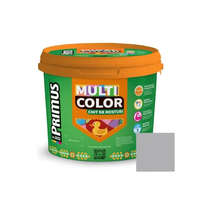 Chit de rosturi gresie si faianta Primus Multicolor, B63 gri otel, interior / exterior, 5 kg