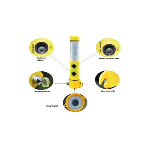 Ciocan 3 in 1 spart geamul, cutter de taiat centura si lanterna — imaginea 4