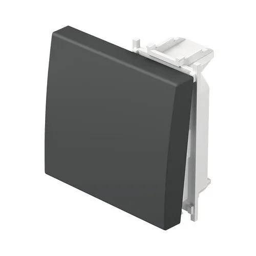 Clapeta 2 module, negru, montare aparenta, pentru prize