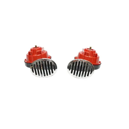 Claxon auto universal 12V cu grila crom si releu 112dB — imaginea 2