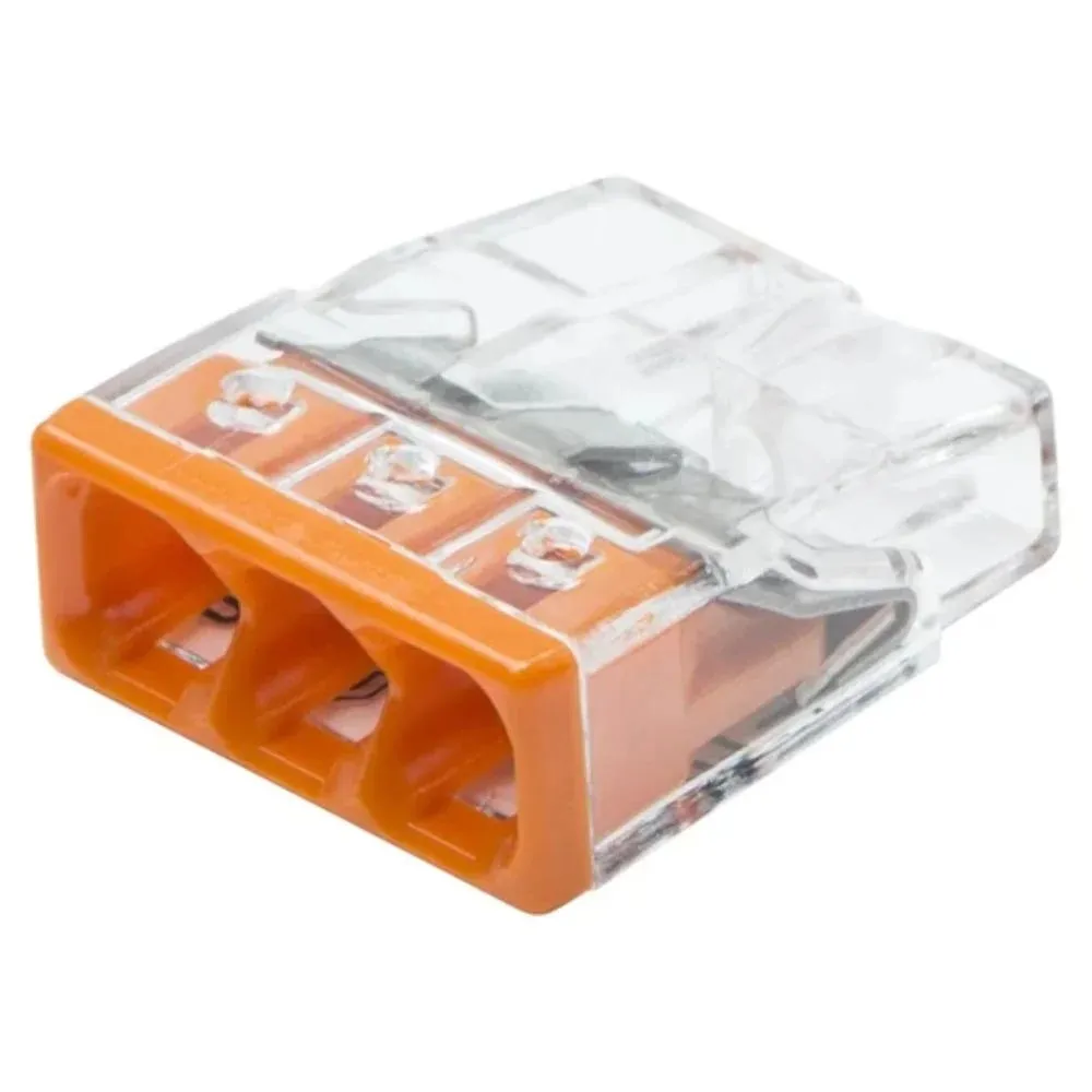 Clema pentru fire Wago, 3 x 2.5 mm², Set 20 buc