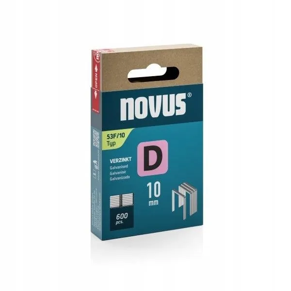 Cleme plate, Novus D 53F, 10 mm, set 600 bucati