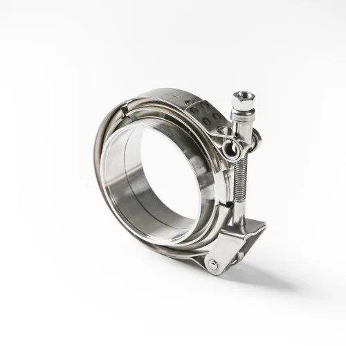 Colier evacuare tip V-Band cu flanse incluse 63 mm 2.5 inch inox prindere rapida