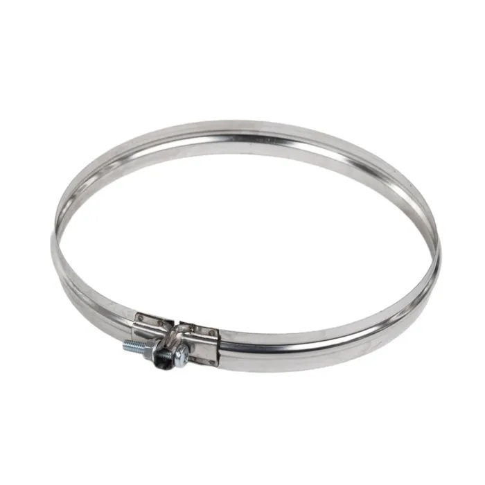 Colier fixare, inox, pentru cos de fum neizolat, Versia Lux, D 80 mm