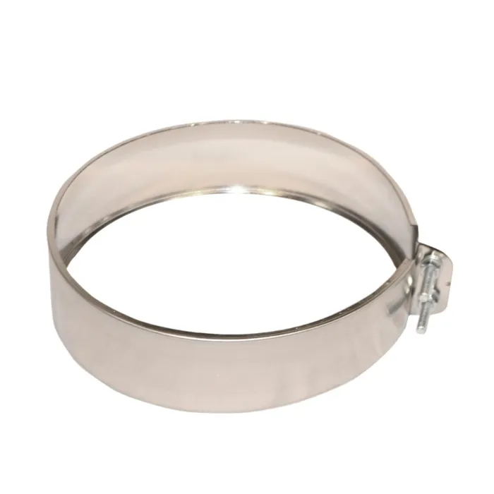 Colier imbinare, inox, pentru cos de fum izolat, Versia Lux, D 260 mm