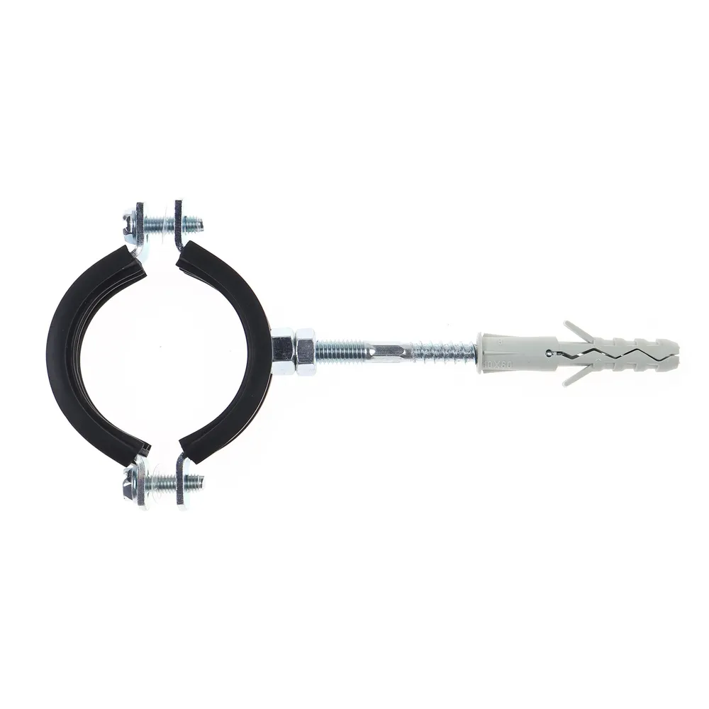 Colier metalic pentru tevi, cu garnitura de cauciuc, Friulsider, 1 - 1/2 inch + diblu nylon