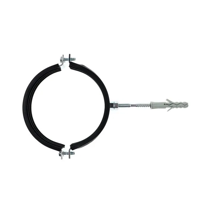Colier metalic pentru tevi, cu garnitura de cauciuc, Friulsider, 4 inch + diblu nylon
