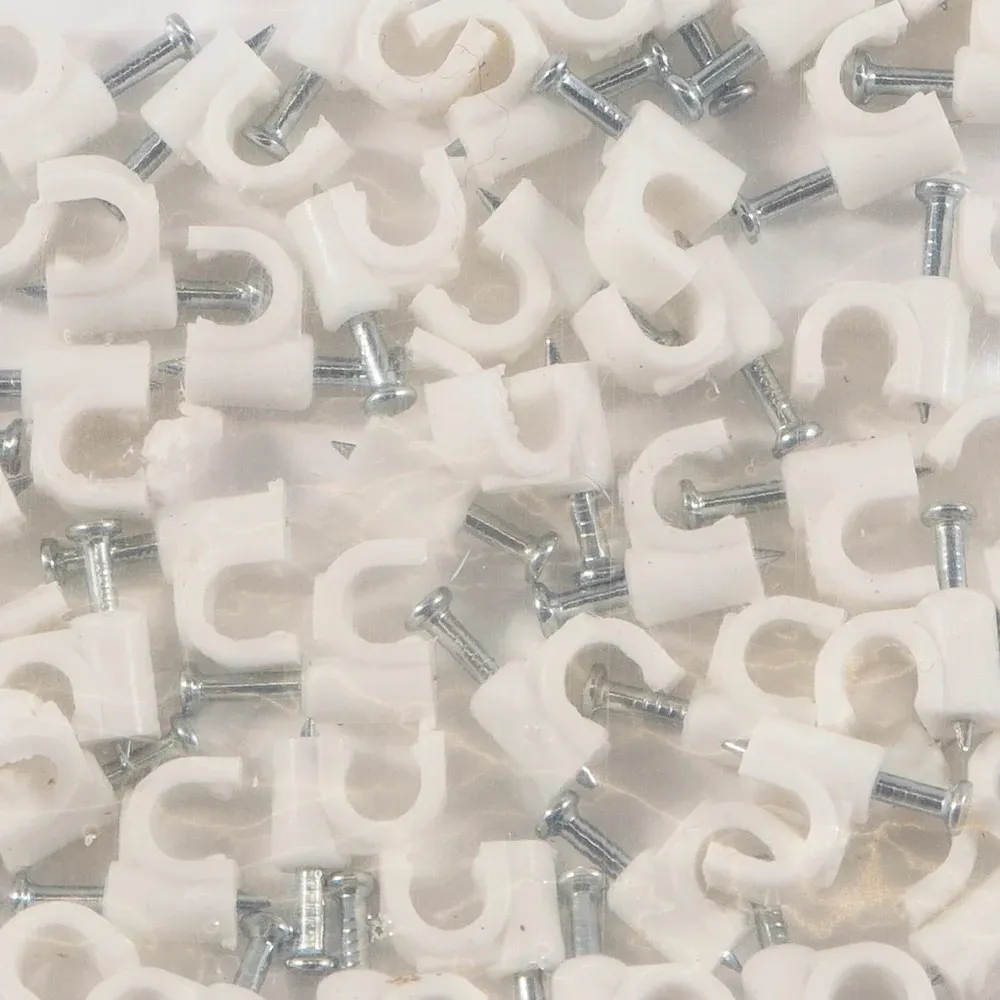 Coliere fixare Strohm, 5 mm, albe (set 50 buc)