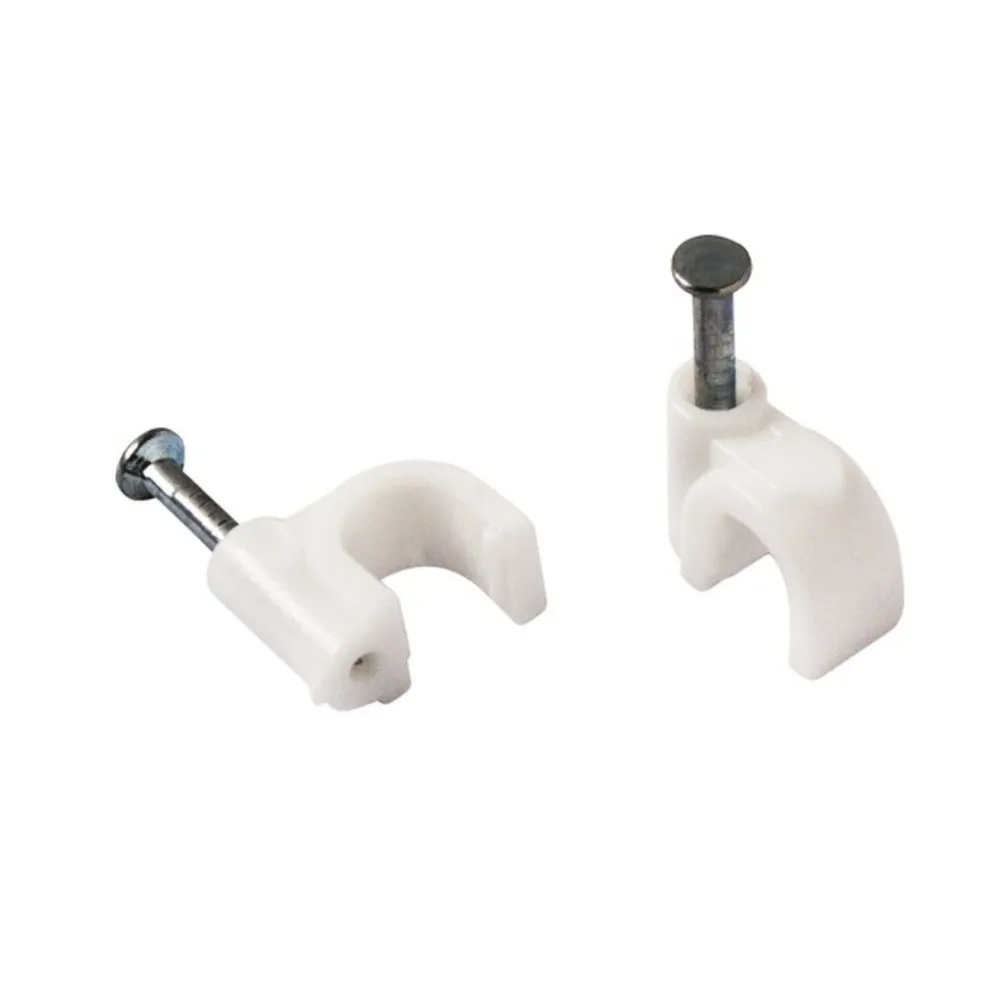 Coliere fixare Strohm, 7 mm, albe (set 50 buc)