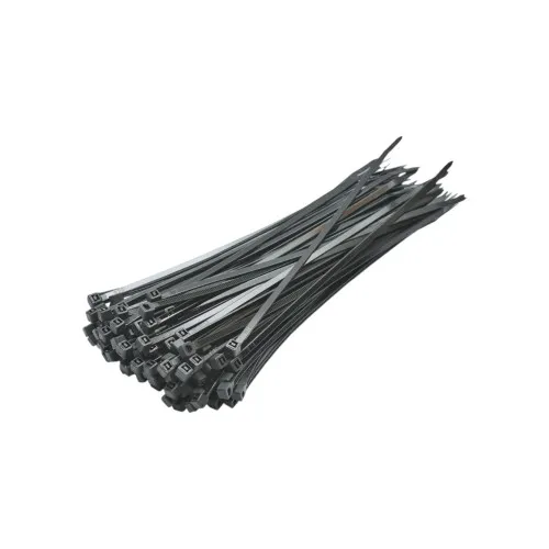 Coliere plastic negre 3.6x200 mm set 100 bucati