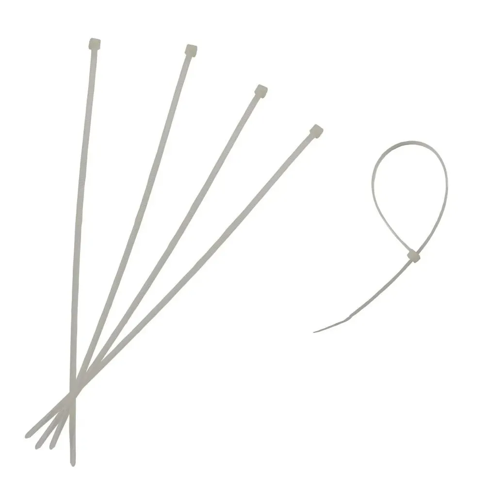 Coliere prindere plat Strohm, 200 x 3.5 mm, albe (set 100 buc)