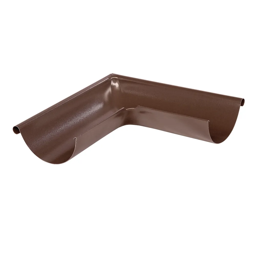 Coltar jgheab pentru sistem pluvial, interior Baudeman, 90 grade, metalic, maro (RAL 8017), lucios, D 125 mm