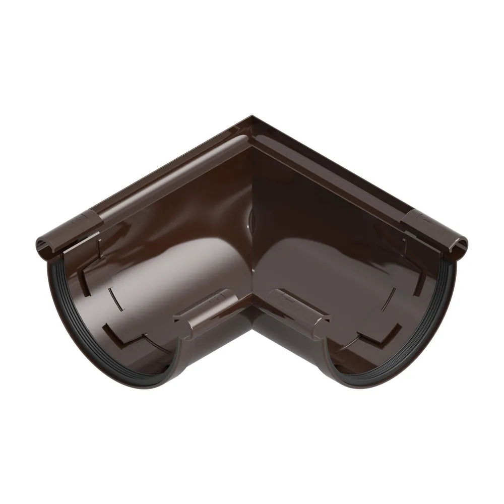 Coltar jgheab, universal, PVC, 120 mm, maro