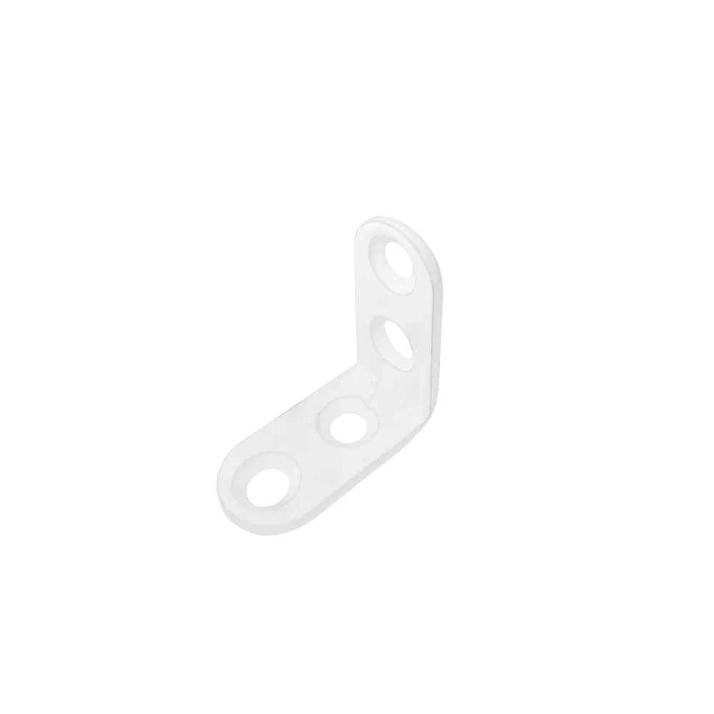 Coltar metalic, otel, 30 x 30 x 15 mm, alb