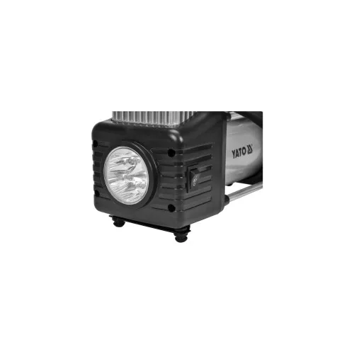 Compresor auto 12V 250W 60L/min cu lanterna LED si alimentare la baterie — imaginea 4