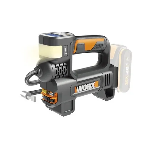 Compresor auto portabil Worx, 2-in-1, 10 bari, cu lanterna