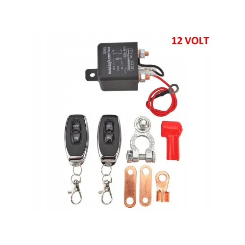 Comutator deconectare baterie auto 12V 200A cu telecomanda si functie antifurt