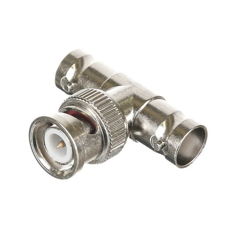 Conector 2 BNC (T-ADAPT), metal, argintiu