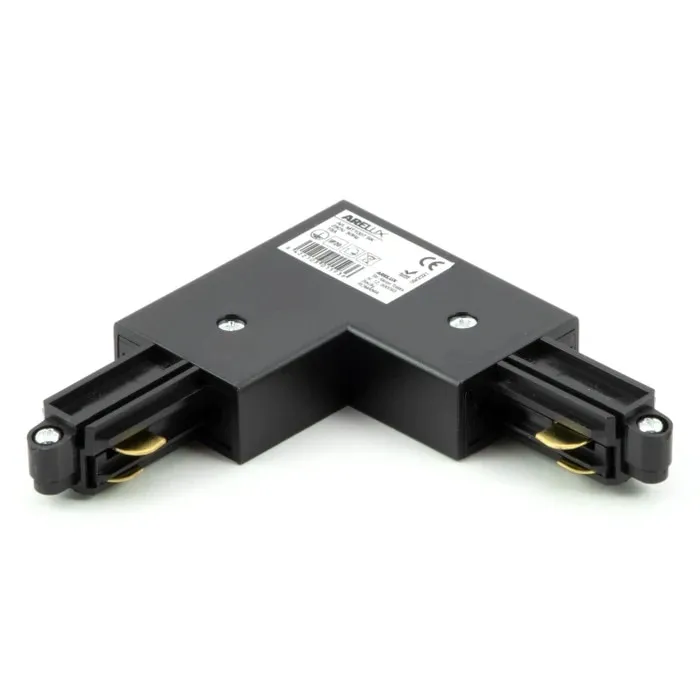 Conector in L Arelux MT1007 BK, dreapta, 1 circuit, 250 V / 16 A, negru