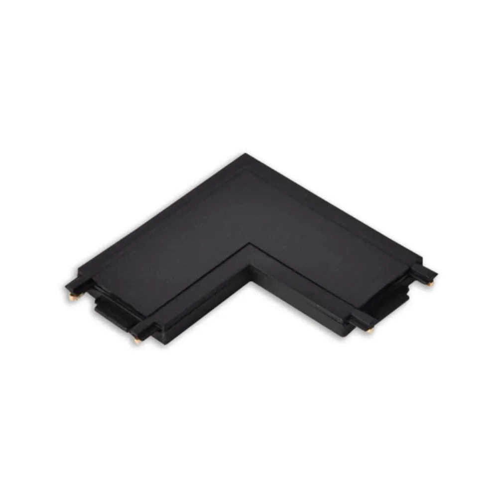 Conector in L Klausen Track Light KL182018, 90 de grade, pentru sina magnetica, 48 V DC, IP20, negru