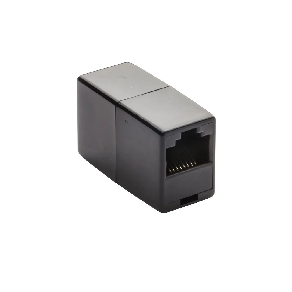 Conector RJ45 LEXMAN, mama-mama, plastic, negru