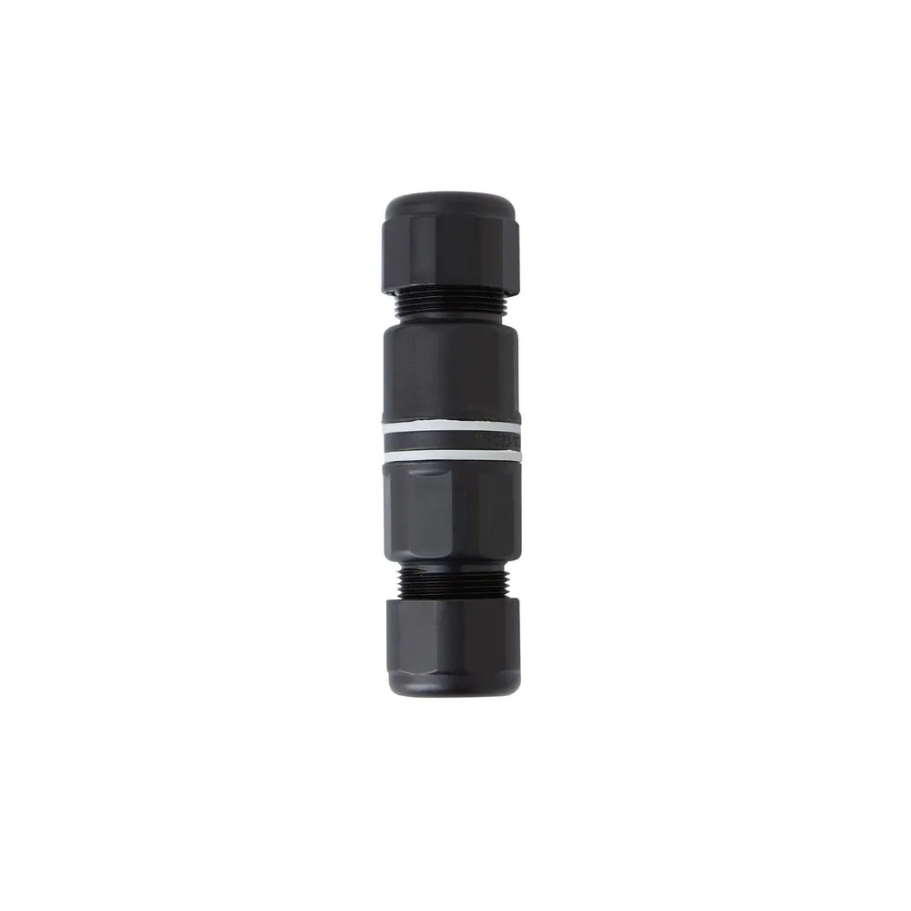 Conector tip linie, IP68, 2.5 mm², 2 fire, negru