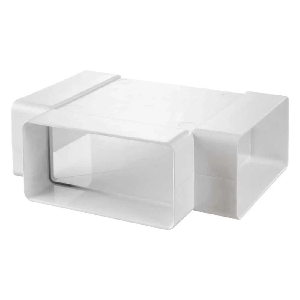 Conector tip T, pentru canal plat, Vents 737, PVC, 120 x 60 mm
