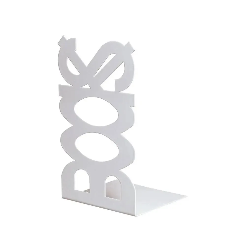 Consola decorativa, din metal, Books, alb, 120 mm