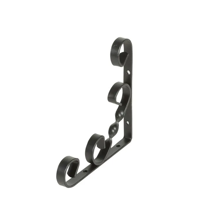 Consola decorativa, din otel, negru, 155 x 155 x 14 mm