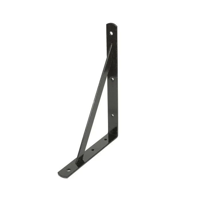 Consola punte, din otel, negru, 300 x 200 x 30 mm