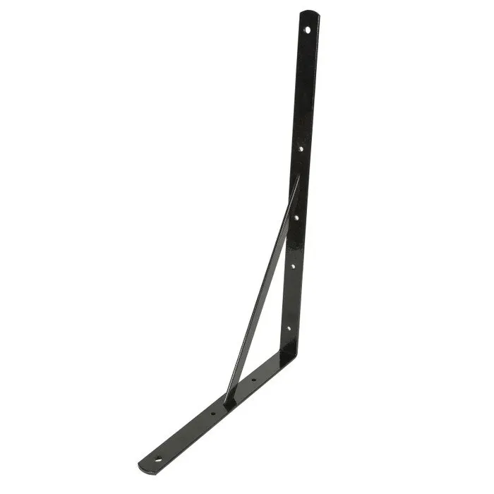 Consola punte, din otel, negru, 330 x 500 x 30 mm