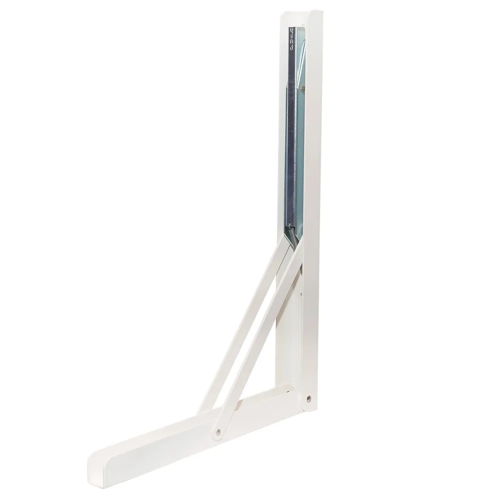 Consola rabatabila, din otel, alb, 400 x 270 x 36 mm