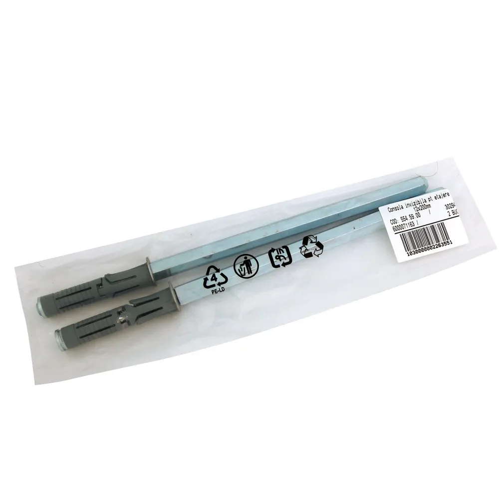 Console invizibile, pentru etajere, 12 x 200 mm, set 2 bucati