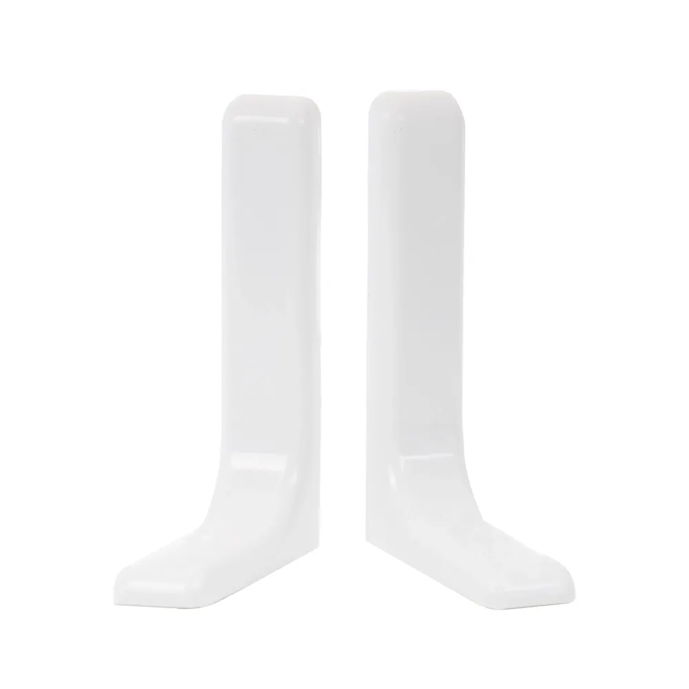 Console metalice, pentru etajere, alb, 80 x 120 mm, set 2 bucati