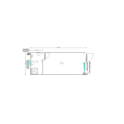 Container Monobloc 7m² tip dormitor cu grup sanitar — imaginea 2